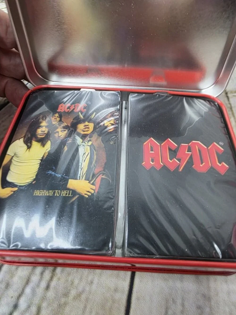 AC/DC Tin Box Playing Card Set Highway to Hell Double Deck Sealed